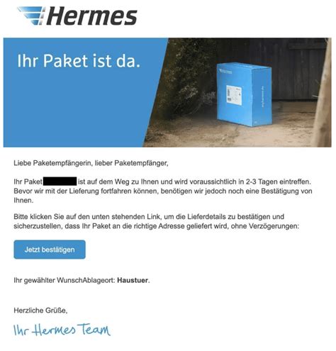 paket verschickt hermes adressklärung paypal fall|hermes phishing mail einloggen.